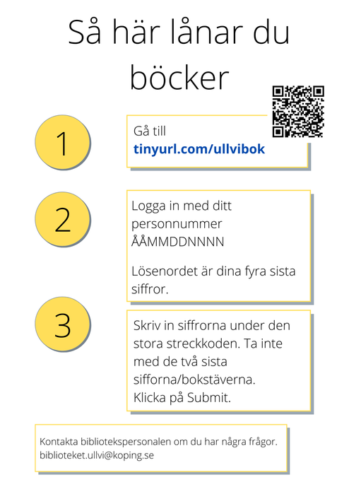 Beskrivning hur man lånar böcker