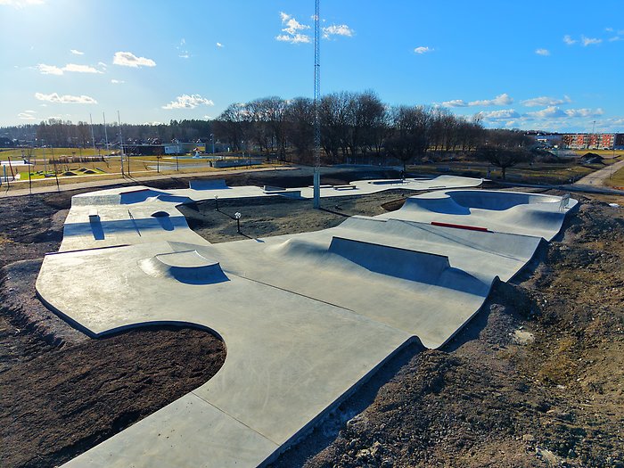 Översiktsbild av den nya rullparken i Agda Östlunds park.